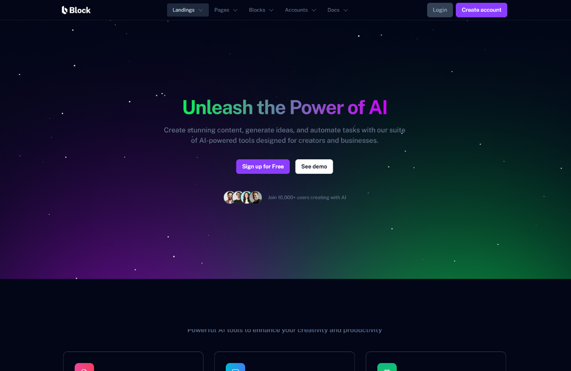 Blog Landing Website Template